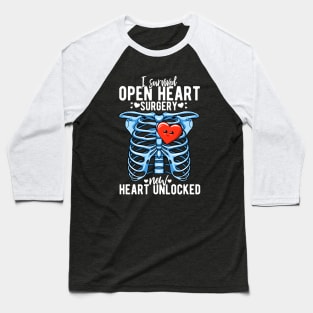 Open Heart Surgery Survivor Cardiac Attack Hospital Recovery Baseball T-Shirt